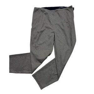 Liverpool‎ Pants Women 14 Black Tan Reese Straight Herringbone Pull On Trouser